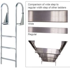 INTERNATIONAL DOCK Boat Docking Aluminum Swing Ladders