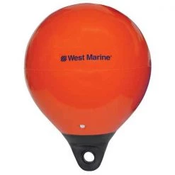 WEST MARINE Boat Fenders 15" Dia. Tuff End Round Fender, Orange