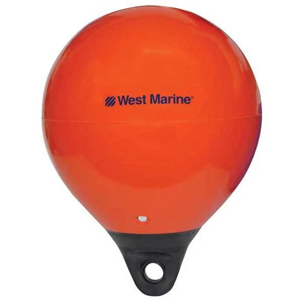 WEST MARINE Boat Fenders 15" Dia. Tuff End Round Fender, Orange 1 WEST MARINE Boat Fenders 15" Dia. Tuff End Round Fender, Orange