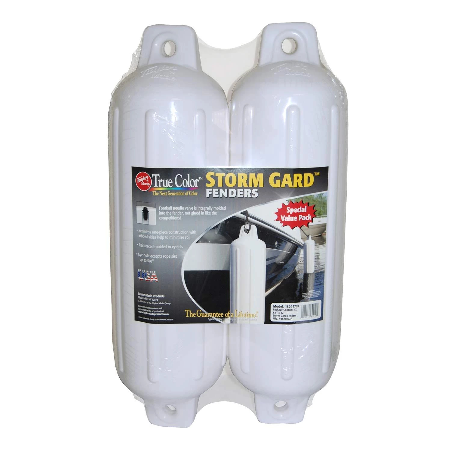 TAYLOR MADE Boat Fenders 6 1/2" X 22" Storm Gard™ Fender 2-Pack, White 1 TAYLOR MADE Boat Fenders 6 1/2" X 22" Storm Gard™ Fender 2-Pack, White