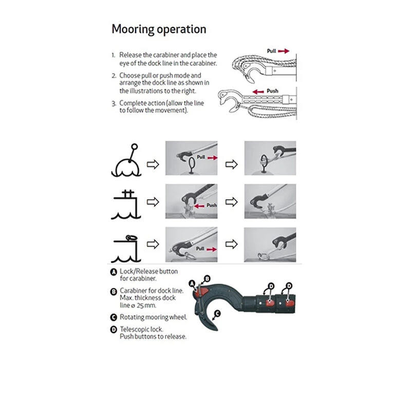 HOOK & MOOR Boat Hooks 1.8 Meter Telescoping Boat Hook With Moor Hook 5 HOOK & MOOR Boat Hooks 1.8 Meter Telescoping Boat Hook With Moor Hook - Image 5