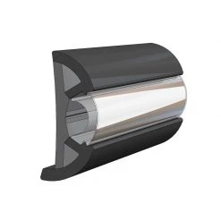 TACO MARINE SuproFlex Large Rub Rail Black, 100'