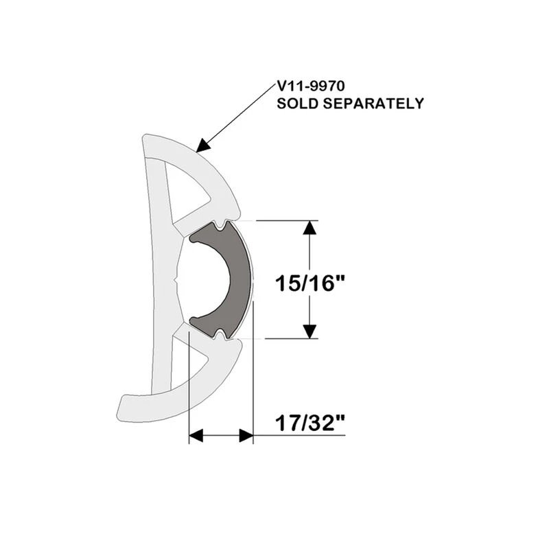 TACO MARINE SuproFlex Large Rub Rail Chrome, 100' 3 TACO MARINE SuproFlex Large Rub Rail Chrome, 100' - Image 3