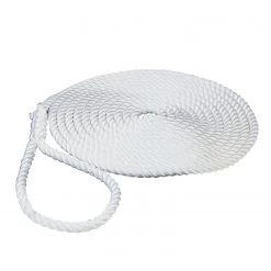 WEST MARINE Premium Prespliced Three-Strand Nylon Dock Lines, White